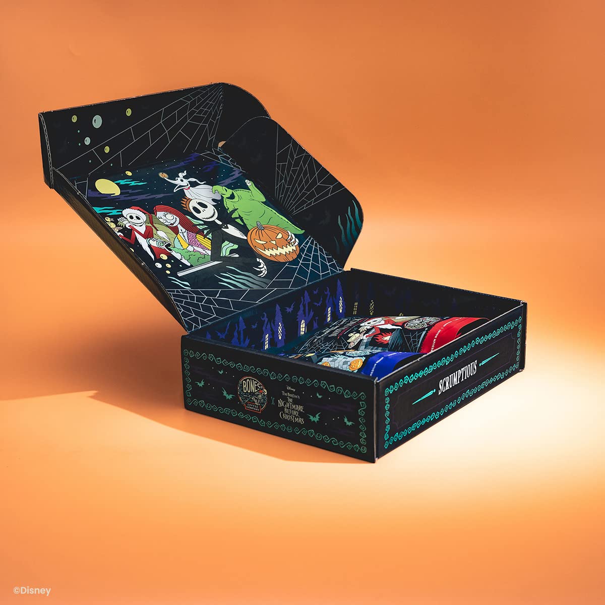 Bones Coffee Company The Nightmare Before Christmas Collector's Box 5 Flavored Coffee Low Acid