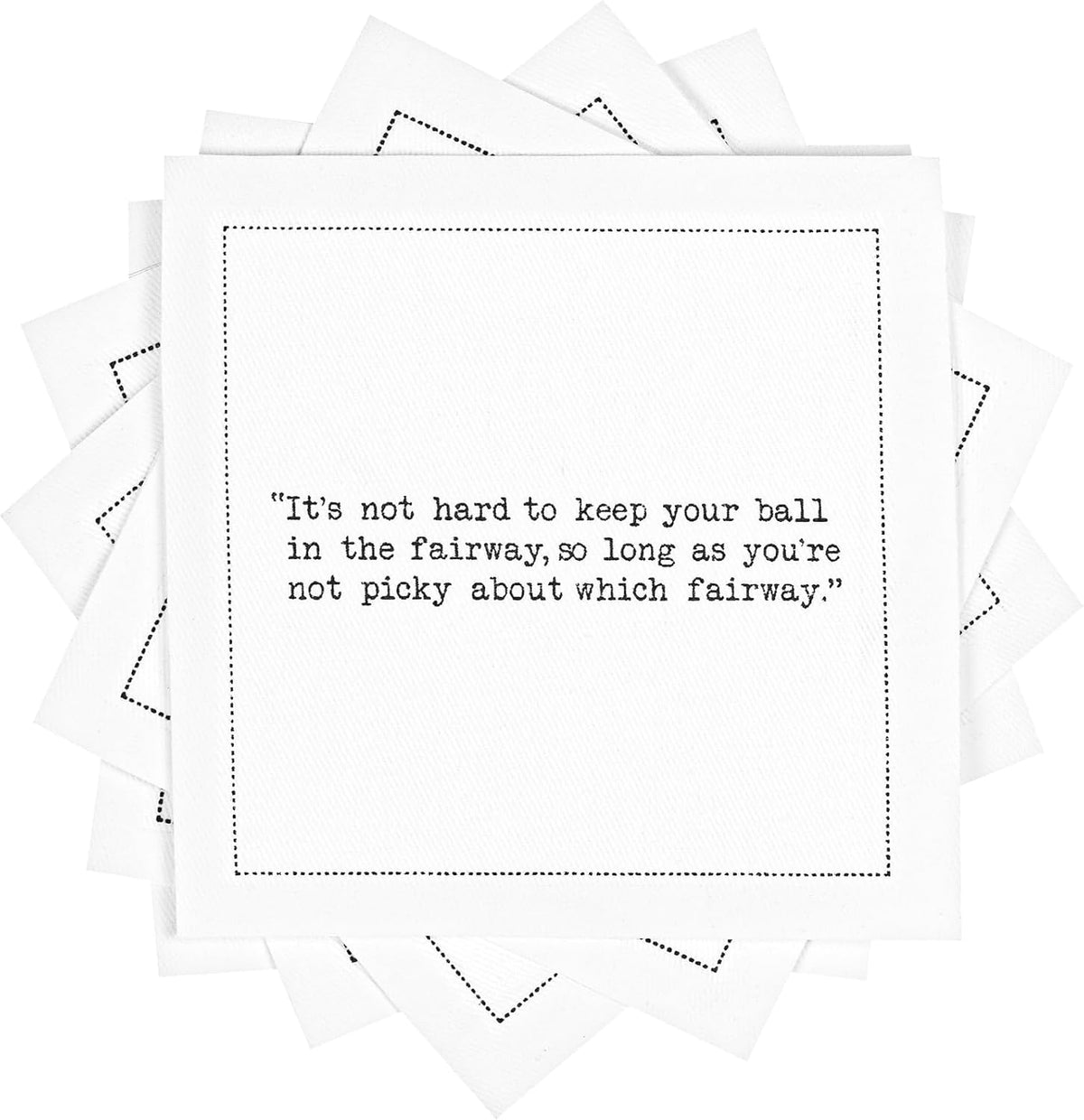 Five Star Napkins - White Cotton Cloth Napkins, 4.5" x 4.5" - (50 Pack) for Cocktails, Beverages
