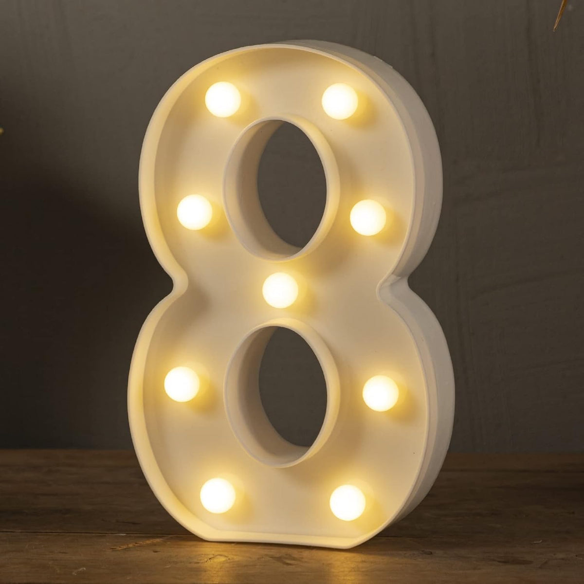 HXWEIYE Light Up Numbers-8, LED Marquee Number Lights Sign 26 Alphabet and 10 Number Big Lights Led