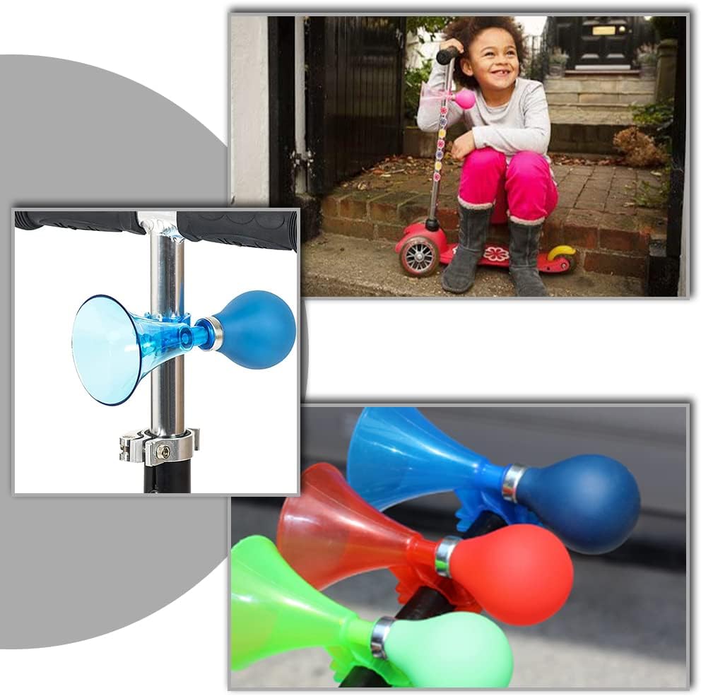 3 Pcs Bike Horn Kids Air Horn Clown Horn Hand Held Plastic Scooter Bicycle Bell for Cart Kids Boys