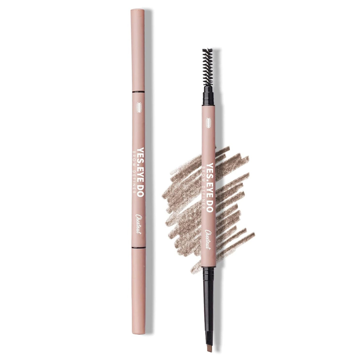 Eyebrow Pencil Brown, Ultra Slim Micro Eyebrow Filler Pen with Spoolie, Waterproof Precision Brow