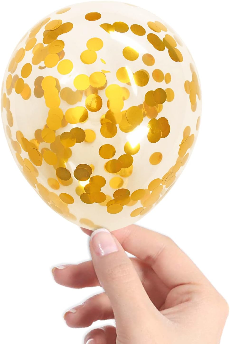 Gold Confetti Balloons, 40 Pcs 5 Inch Clear Balloons with Confetti Inside for Graduation Engagement