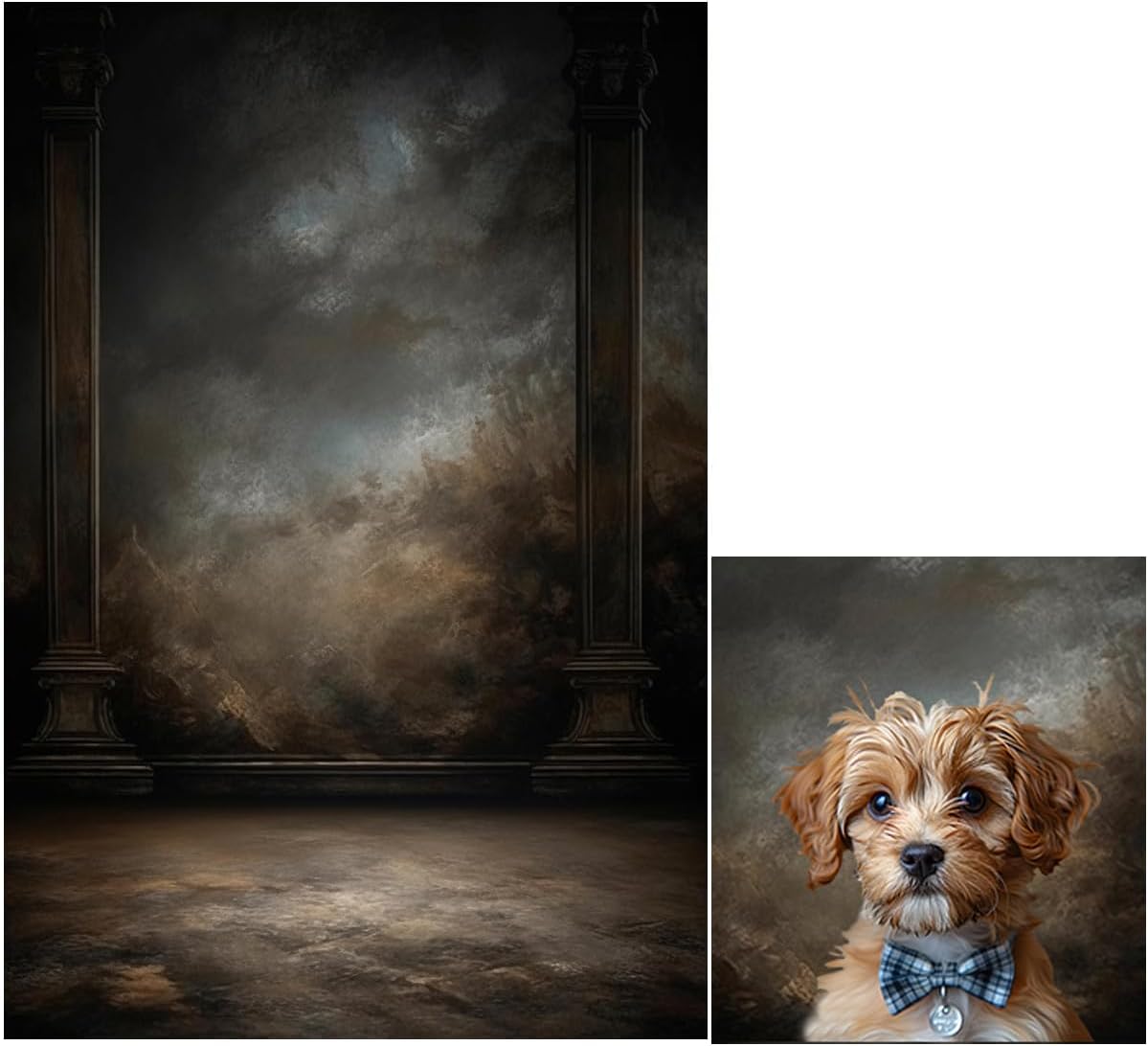 5x7ft Dark Vintage Photography Backdrops Portrait Photo Backdrop Wedding Bridal Show Birthday
