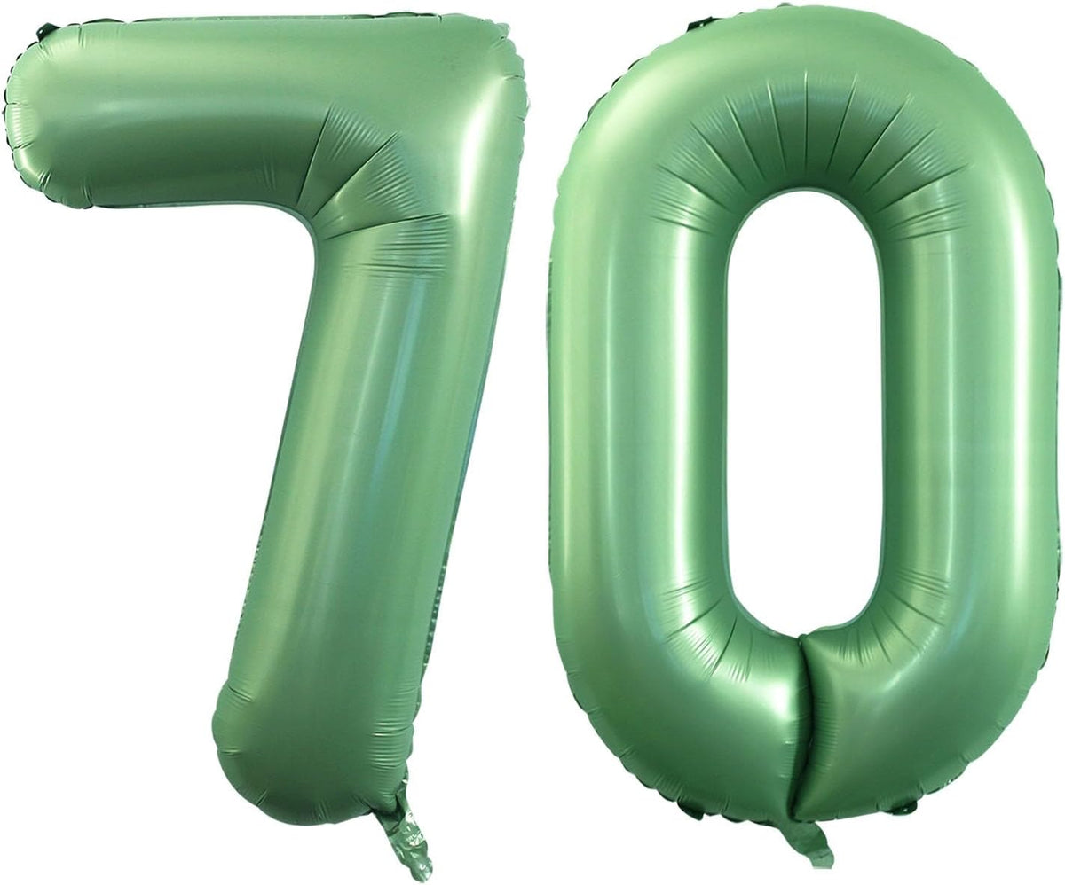 GOER Number 70 Balloons for 70th Birthday Party Decorations,42 Inch Jumbo Foil Helium Balloons for