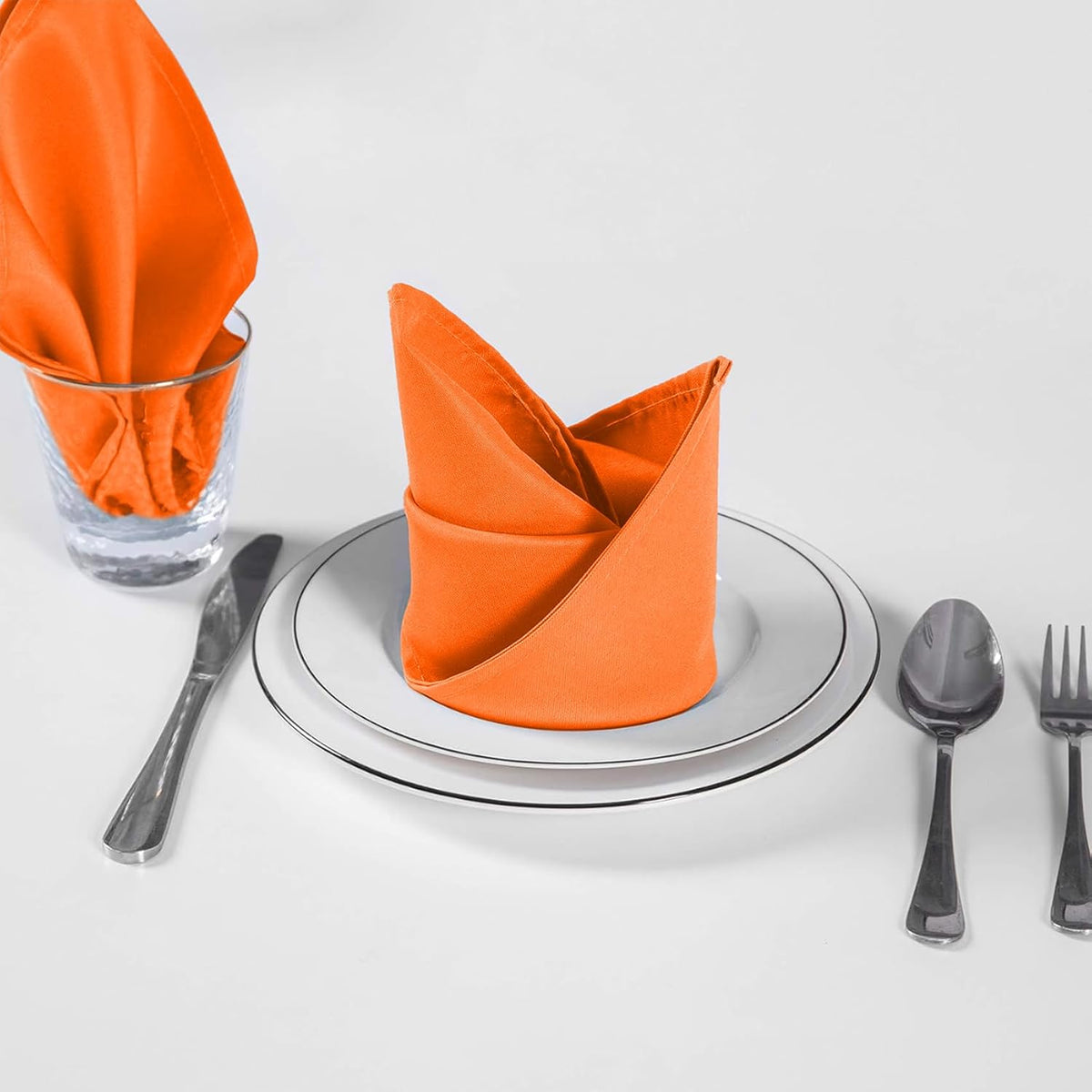 Cupuamon Cloth Napkins 17x17 inch Washable Polyester Dinner Napkins Soft Table Napkins for Wedding