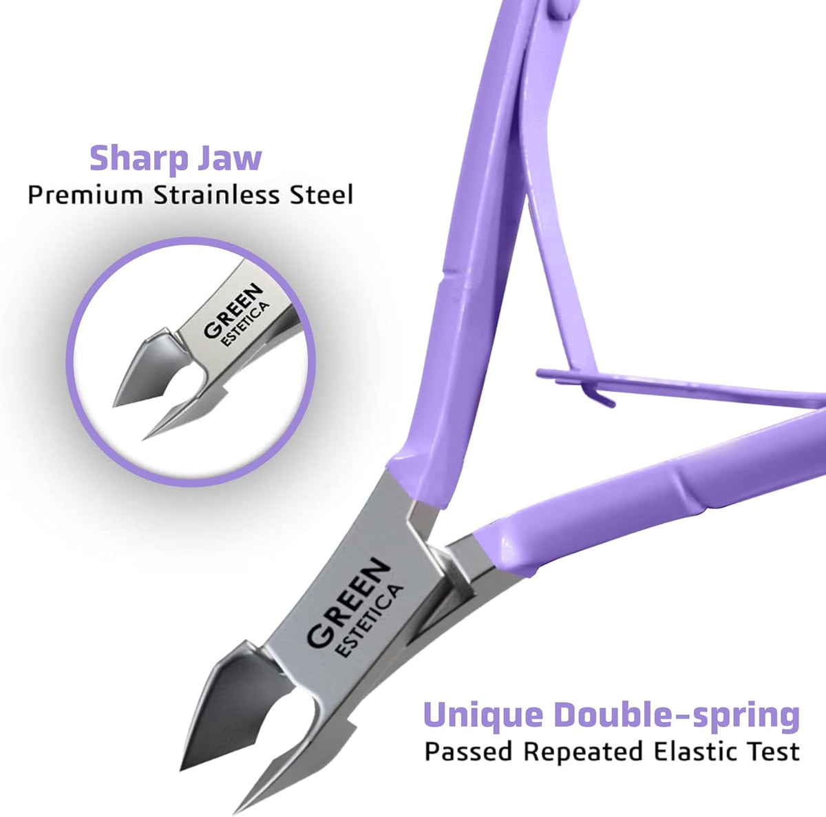 Professional Cuticle Trimmer with Cuticle Pusher Nail Cuticle Remover Nipper Silver Stainless Steel