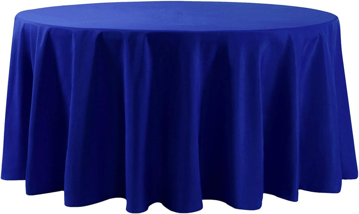 120 inch Round Tablecloth Washable Polyester Table Cloth Decorative Table Cover for Wedding Party