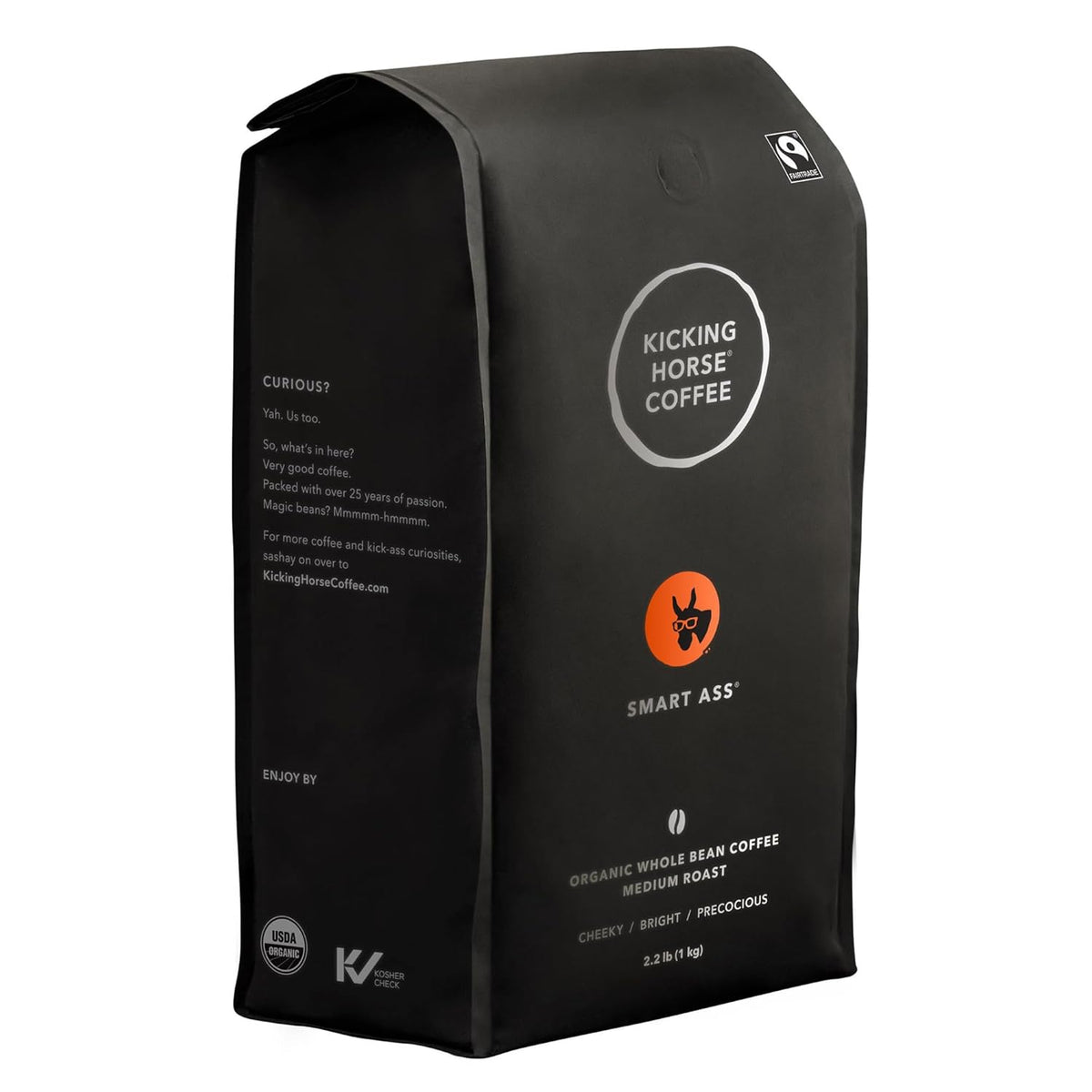 Kicking Horse Coffee, Smart Ass, Medium Roast, Whole Bean, 2.2 Pound - Certified Organic