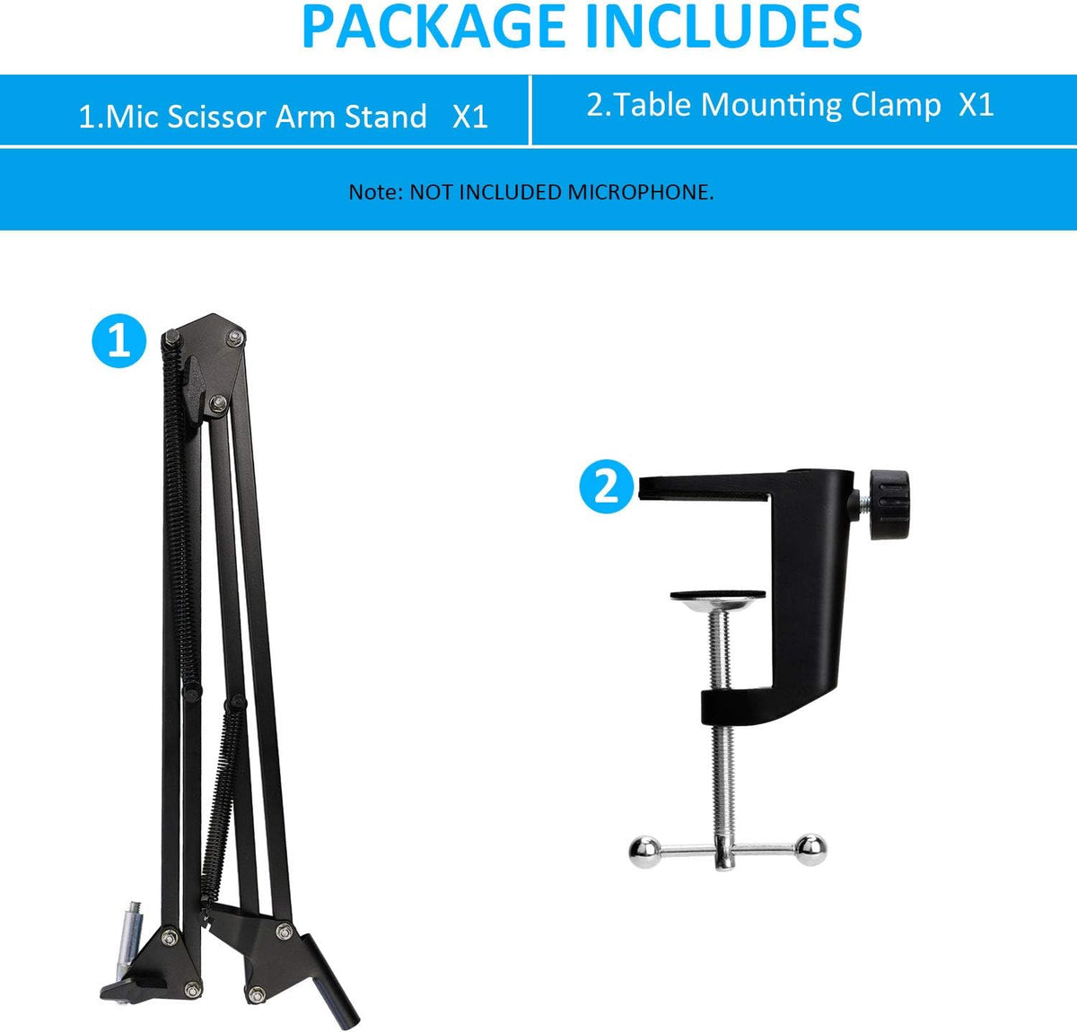 Wave 1 Microphone Stand, Professional Mic Boom Arm Stand Compatible with Elgato Wave 1 USB
