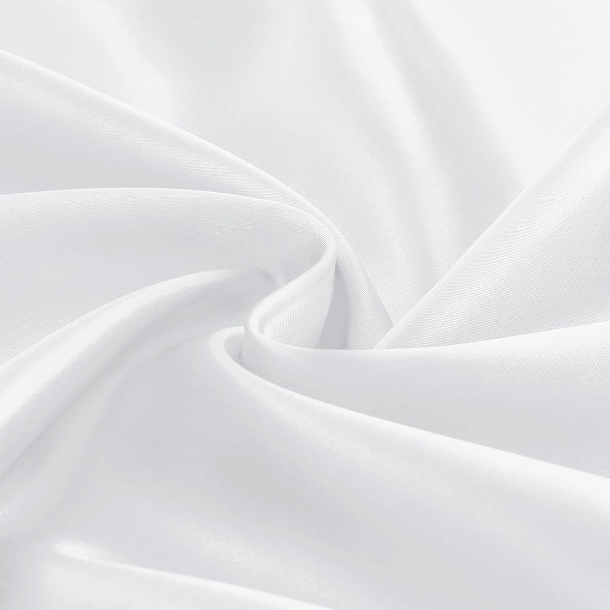KKJIAF 1 Pack Round Table Cloths 90 Inch, White Overlay Round Satin Table Cover, Silky Satin Dining