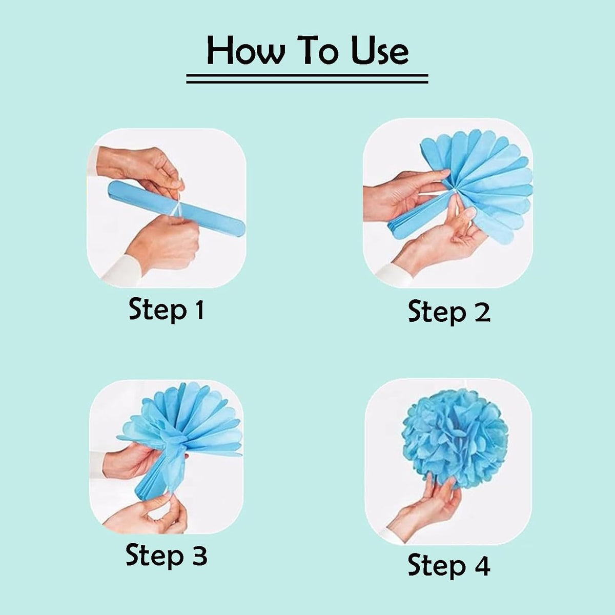 ZOOYOO Sage Green and Pink Cream Party Decoration - Green and Peach Tissue Paper Pom Poms for