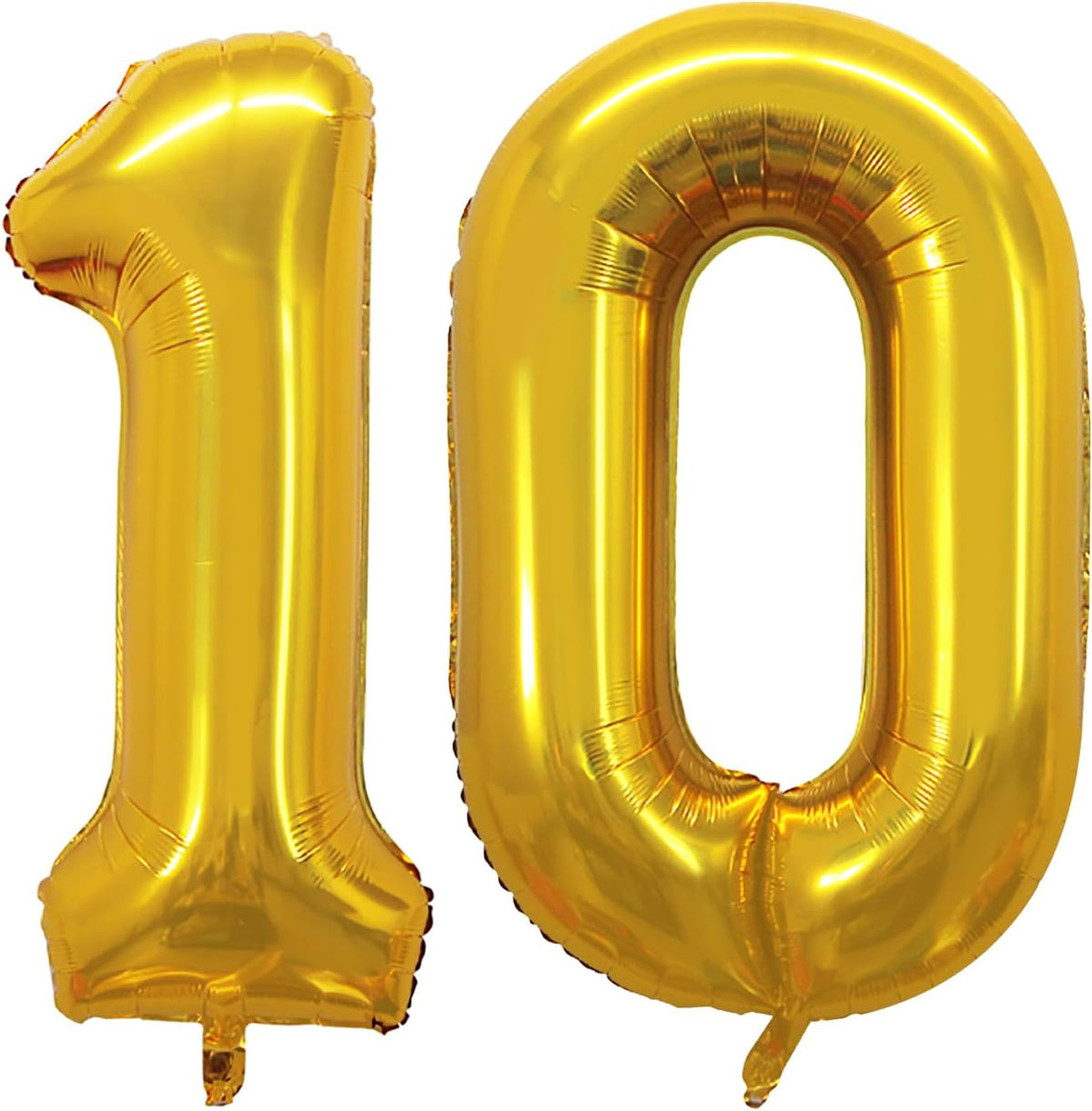 GOER Number 10 Balloons for 10th Birthday Party Decorations,42 Inch Jumbo Foil Helium Balloons for