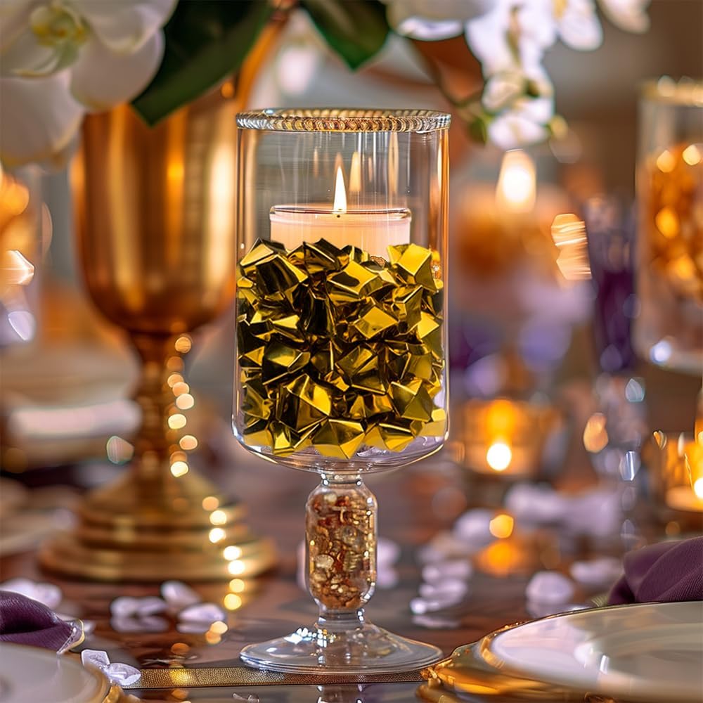HappyFiller Fall Christmas Decoration Fake Gold Nuggets Faux Ice Rocks Cubes Acrylic Gems Pirate