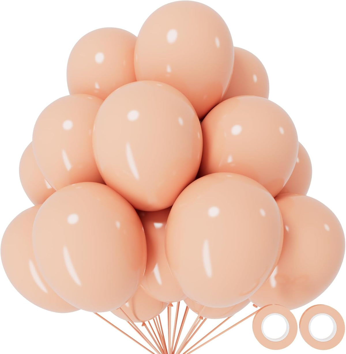 110pcs Pastel Orange Balloon 12 Inch, Pastel Orange Latex Balloons for Birthday Party Baby Shower