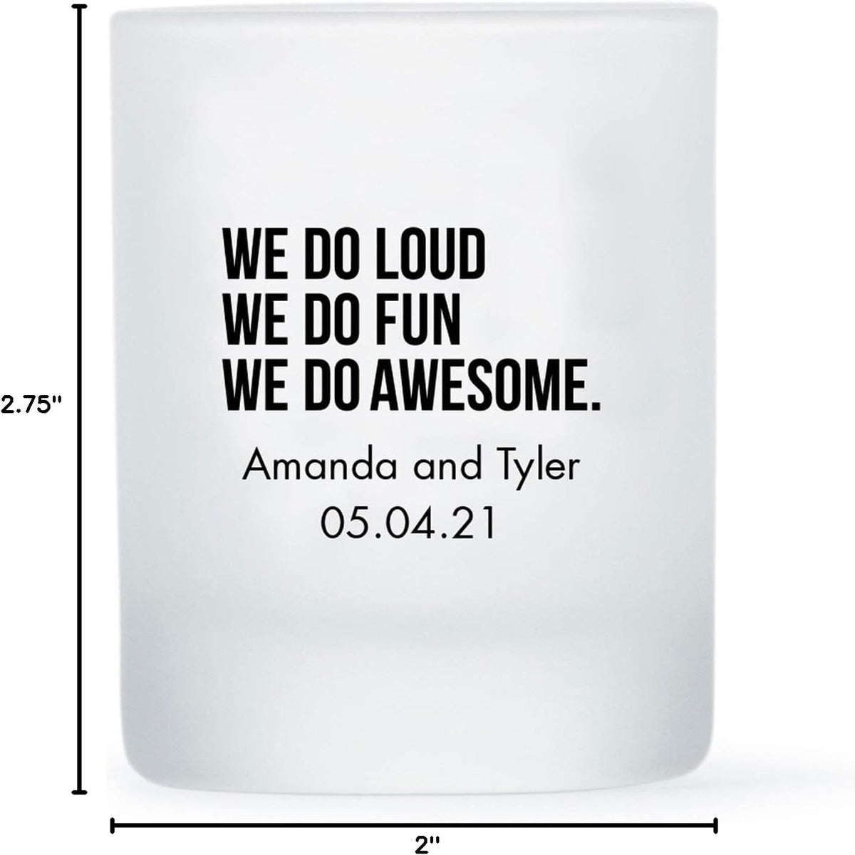 WEDDINGSTAR Personalized 3oz Frosted Shot Glass Customizable Full Color Print - 24 pack