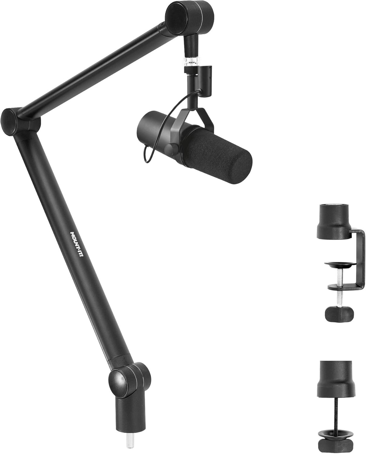 MOUNT-IT! Adjustable Microphone Boom Arm [3/8?™â€?to 5/8?™â€?Screw Adapter] Suspension Scissor Mic