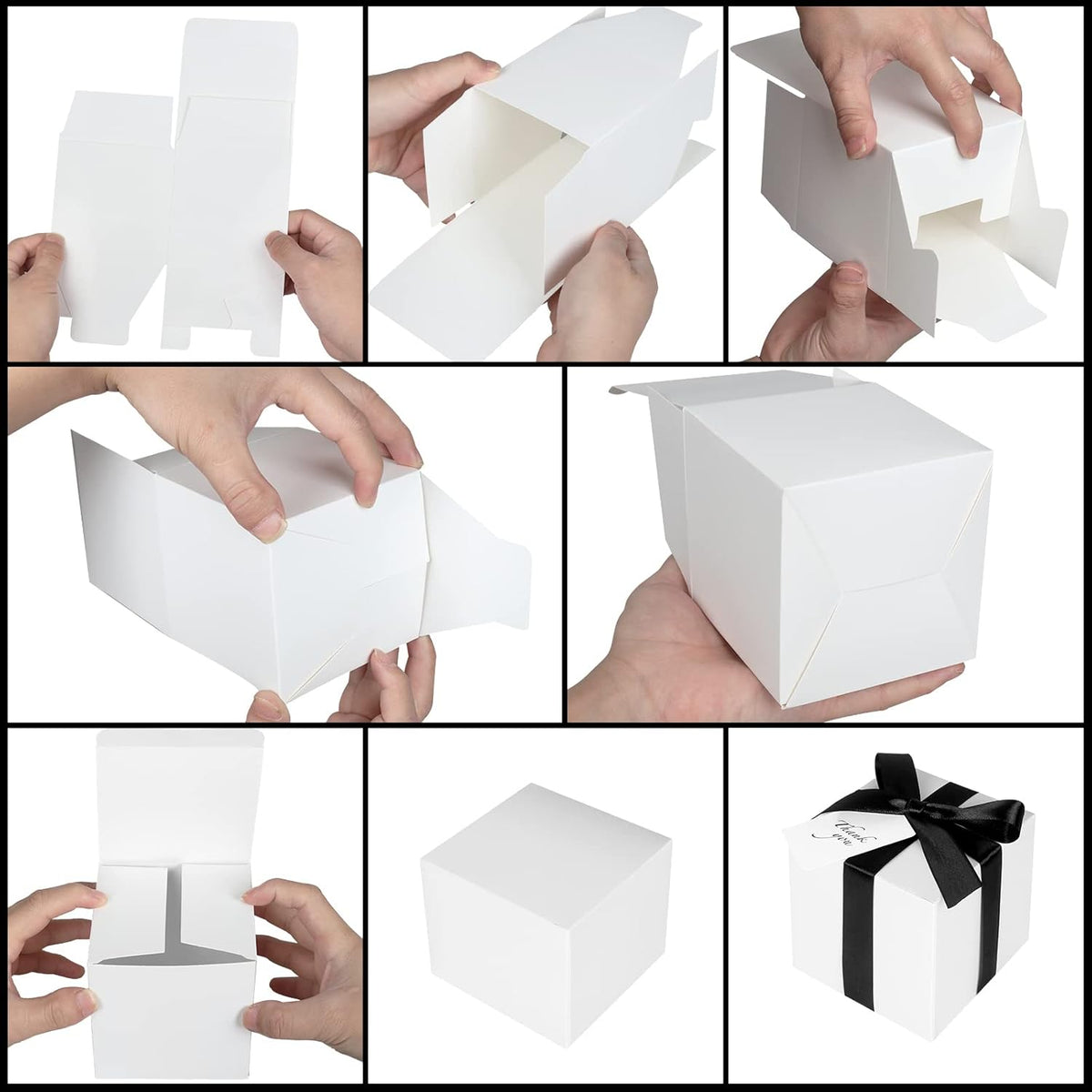 White Gift Boxes 5x5x5, 30 Pack Paper Gift Boxes with Lids for Gift, Bridesmaid Proposal Box