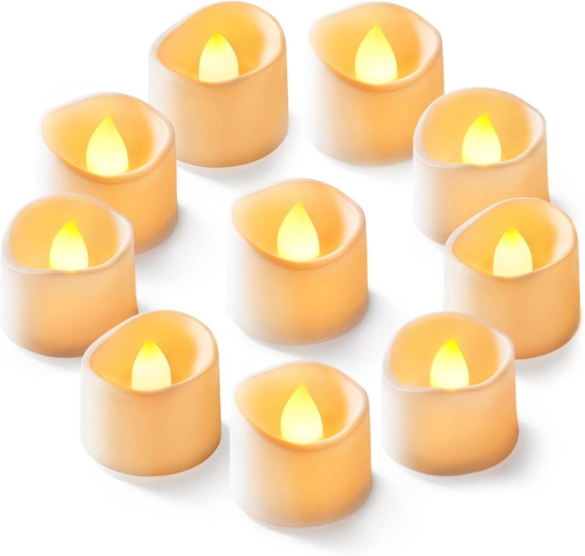 Homemory 24-Pack Flameless LED Tea Lights Candles Battery Operated, 200+Hour Fake Electric Candles