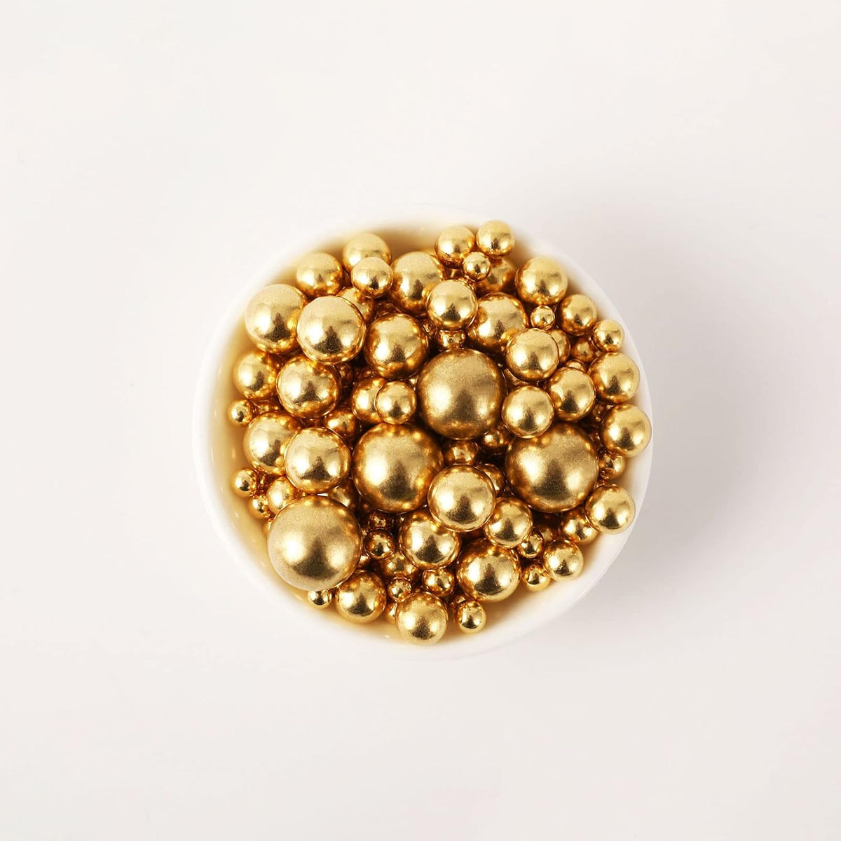 Kasvan Gold Pearl Sugar sprinkles - Edible Candy Pearls 130g/4.58 Oz, Mix Size Cake Candy, Decorate