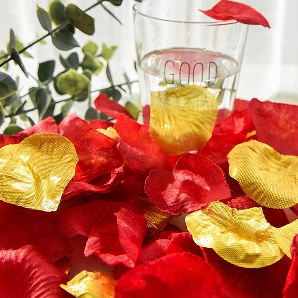 ocharzy 3000 PCS Red Rose Petals, Artificial Silk Flower Rose Petals, Fake Rose Petals for Wedding