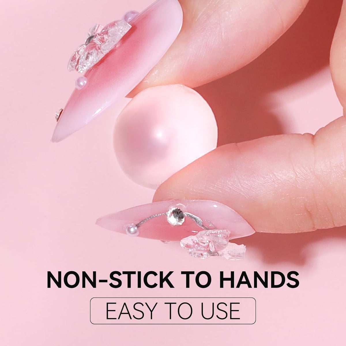 Makartt 3D Gel Nail Art: 4-in-1 Clear & White Solid Gel Builder Non-sticky for Extension 3D