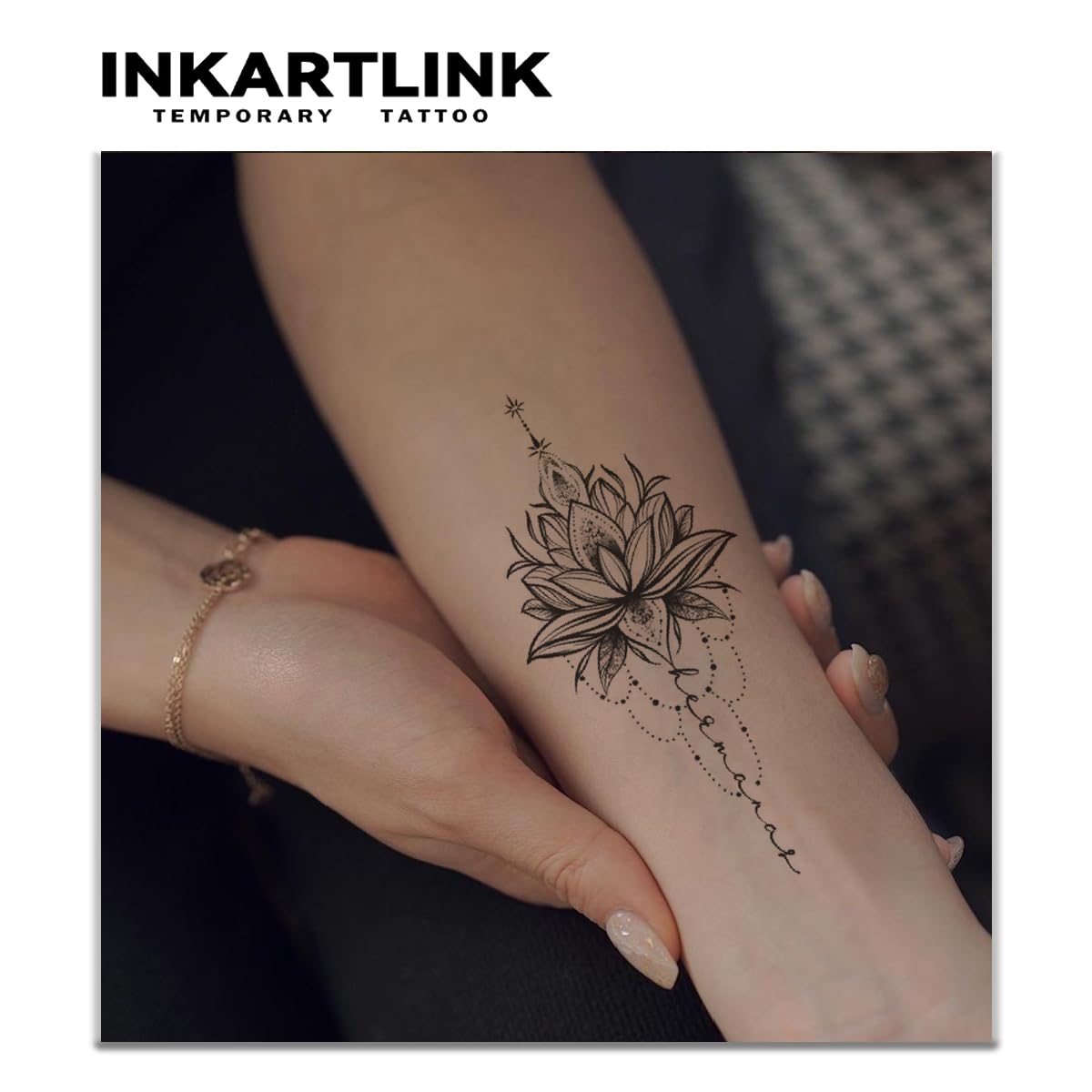 INKARTLINK Tattoo Tech, 2 Sheets Large Semi Permanent Tattoo, Adult Art Design Temporary Tattoos