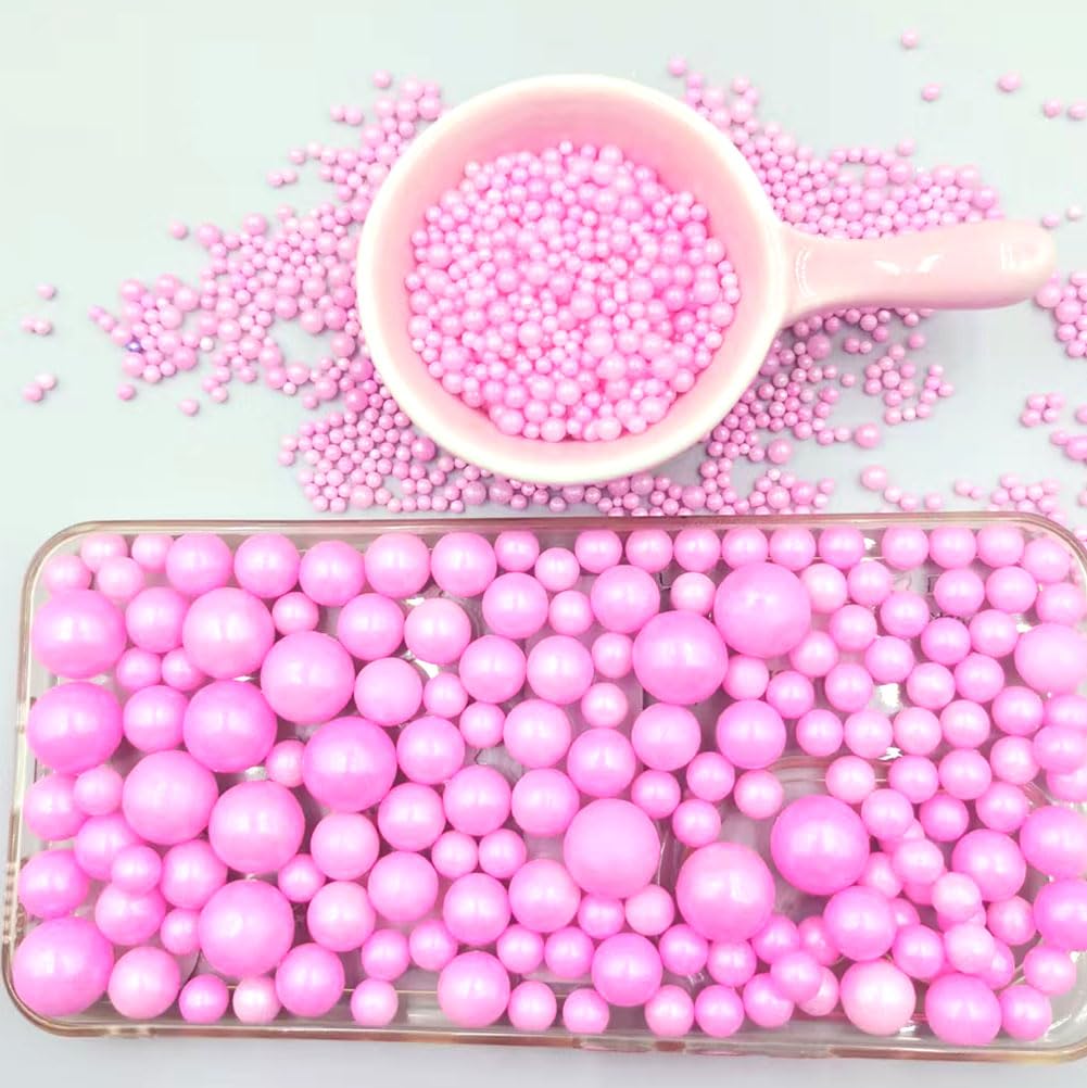 Edible Pearl Sugar Sprinkles Pink Candy Mixing Size Baking Edible Cake Decorations Cupcake Toppers