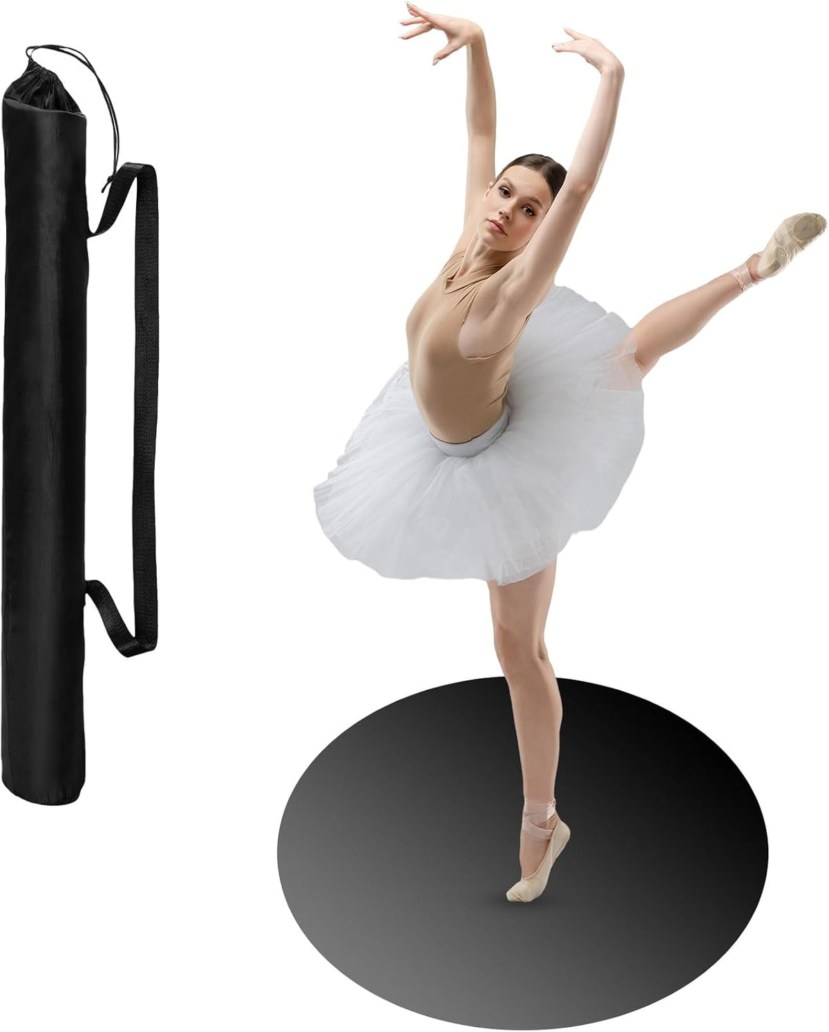 Portable Dance Floor Smooth Ballet Floor Vinyl Dance Mat for Home Stage Studios Kids Adults