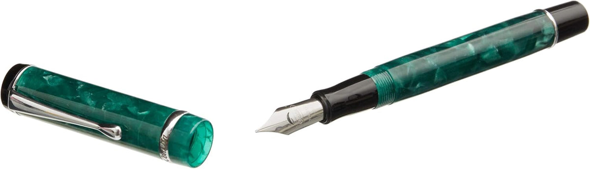 Conklin Duragraph Fountain Pen Forest Green - Broad Nib, Premium Writing Instrument with Rich Resin