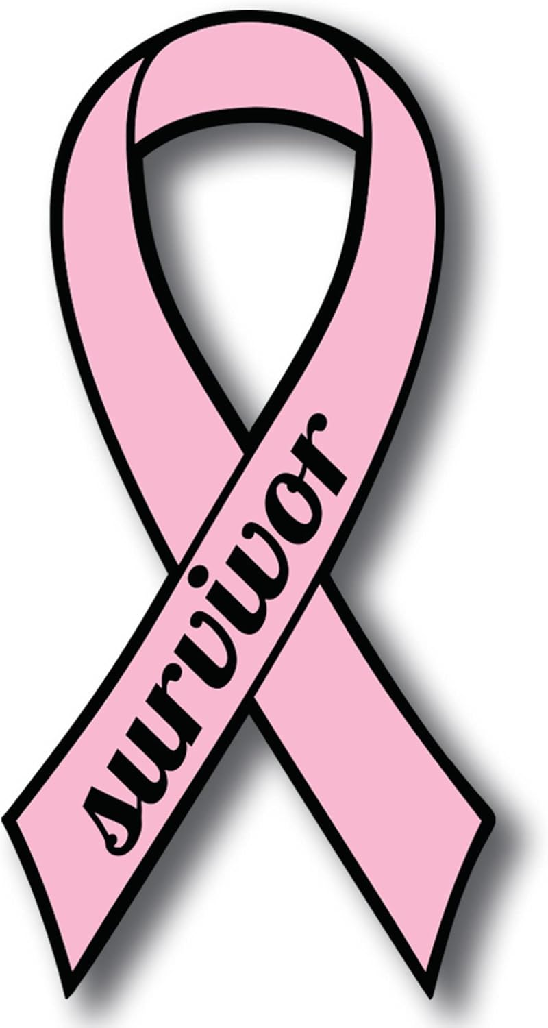 Magnet Me Up: Breast Cancer Survivor Pink Ribbon Magnet Decal - 3.5x7 Inches, Heavy-Duty Automotive