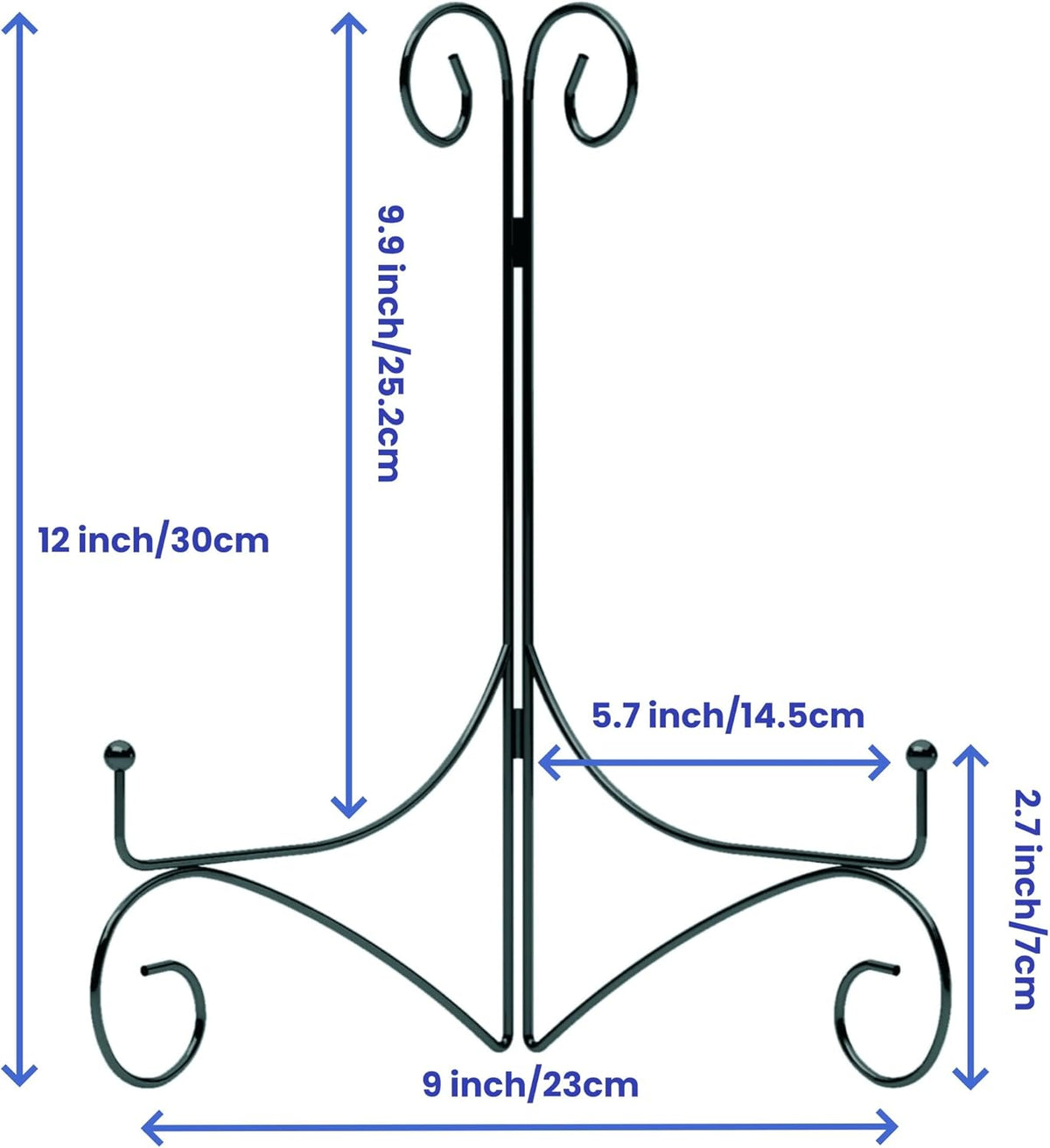 Iron Plate Stand for Display with Folding Design, Picture Stands for Tables, 12 Inch Large Easels