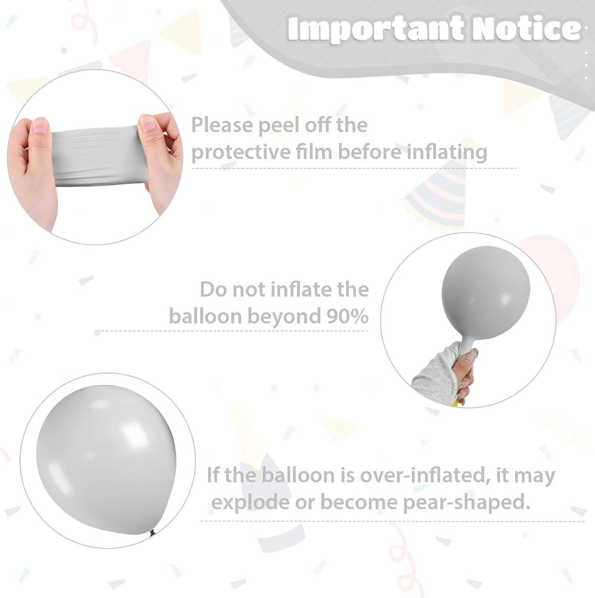 Science Party Balloons, 12 Inch Gray Light Yellow Green Purple Confetti Balloons for Boys Scientist