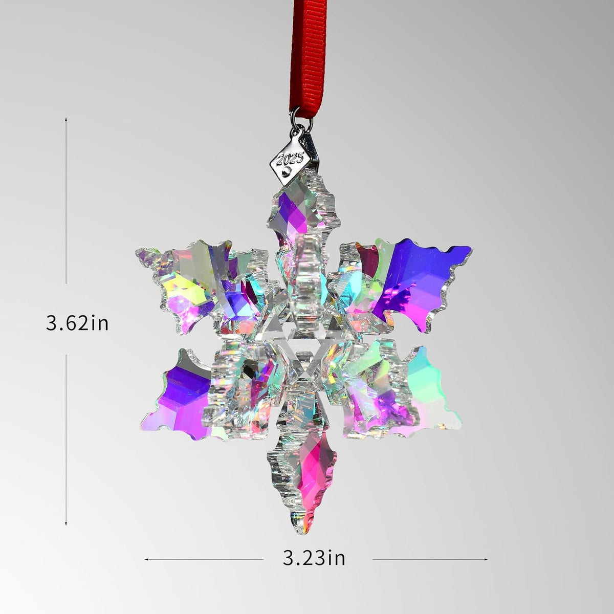 2025 Annual Edition 3D Crystal Snowflake Ornament Christmas Ornament Home Decor Gift