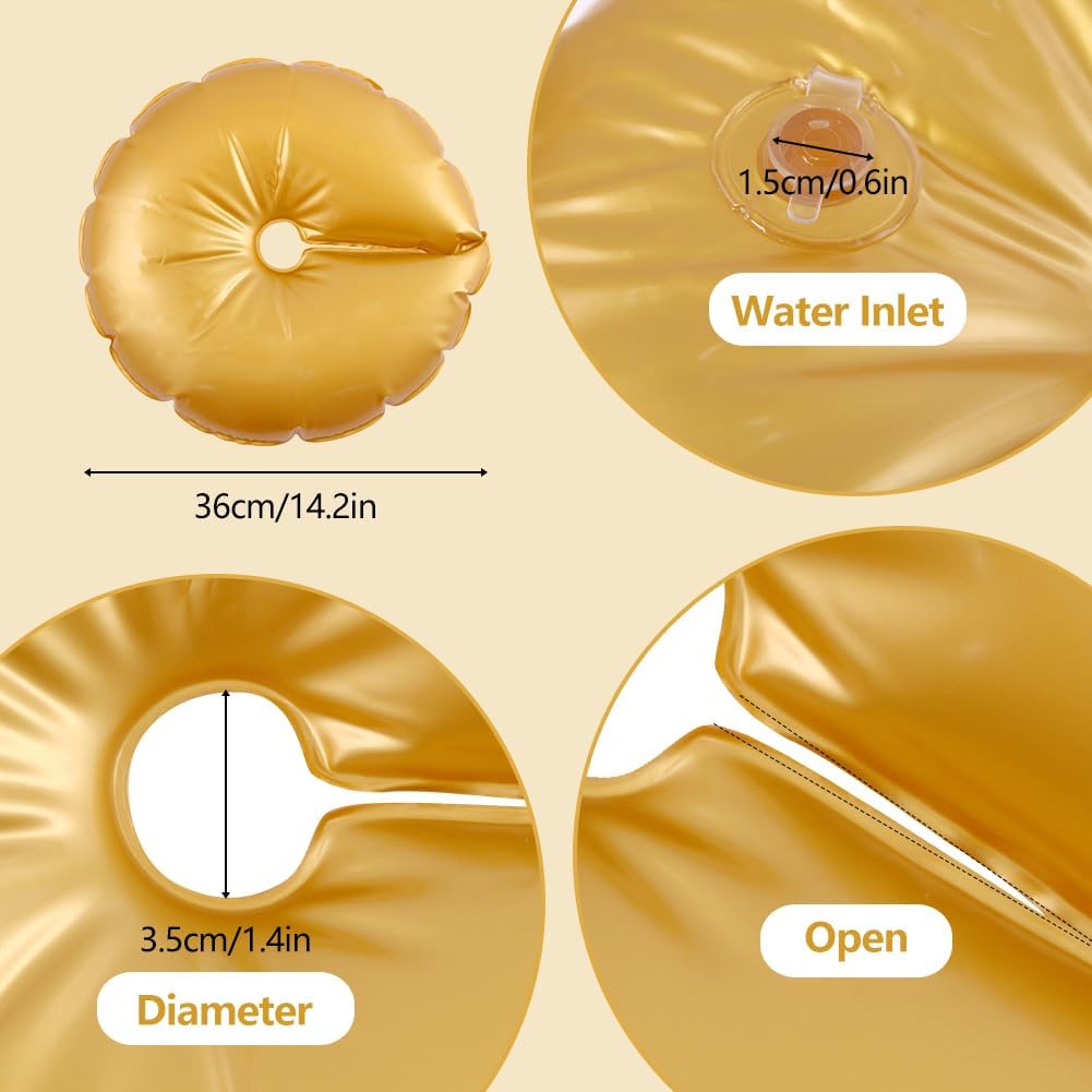 8 Pack Golden Water Bag for Wedding Arch Stands, Heavy Duty Water-Filled Base Weights for Party