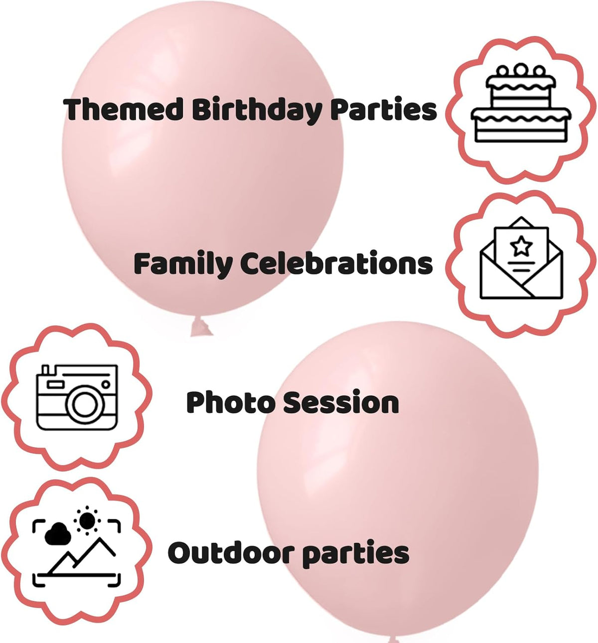 110pcs Dusty Pink Balloon 12 Inch, Brush Pink Latex Balloons for Birthday Party Baby Shower