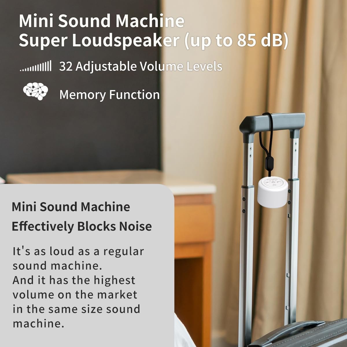 Mini Portable Sound White Noise Machine Baby Patter for Sleep with 30 Soothing Sounds for Baby Kids