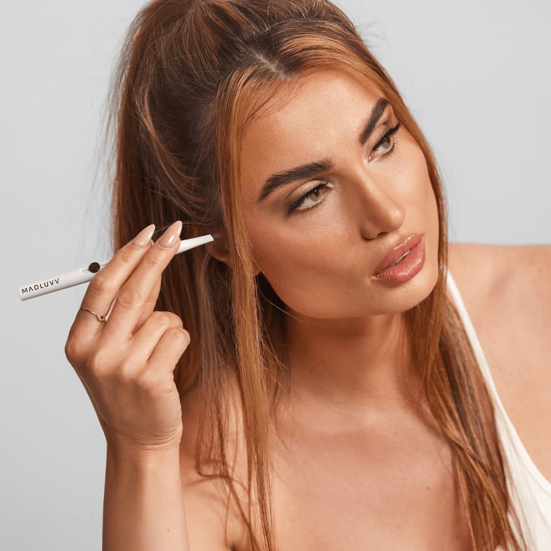 MADLUVV Exacto Brow Pencil for Flawless, Long Lasting, Realistic Brows with Dual-Ended Design