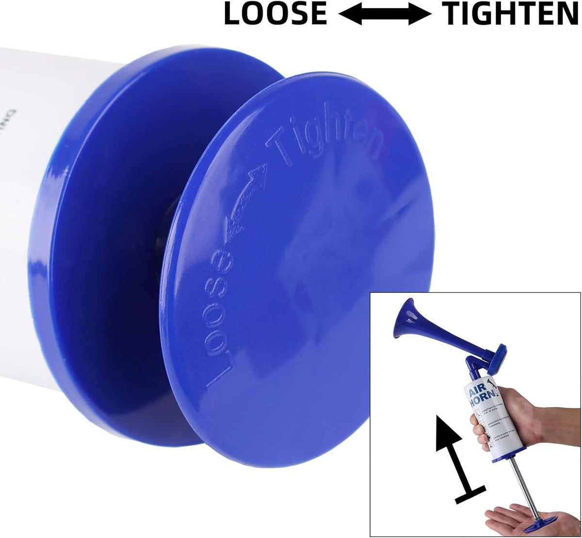 Reusable Air Horn, Aluminum Handheld Air Pump Horn for Marine Safety,graduation,Sporting