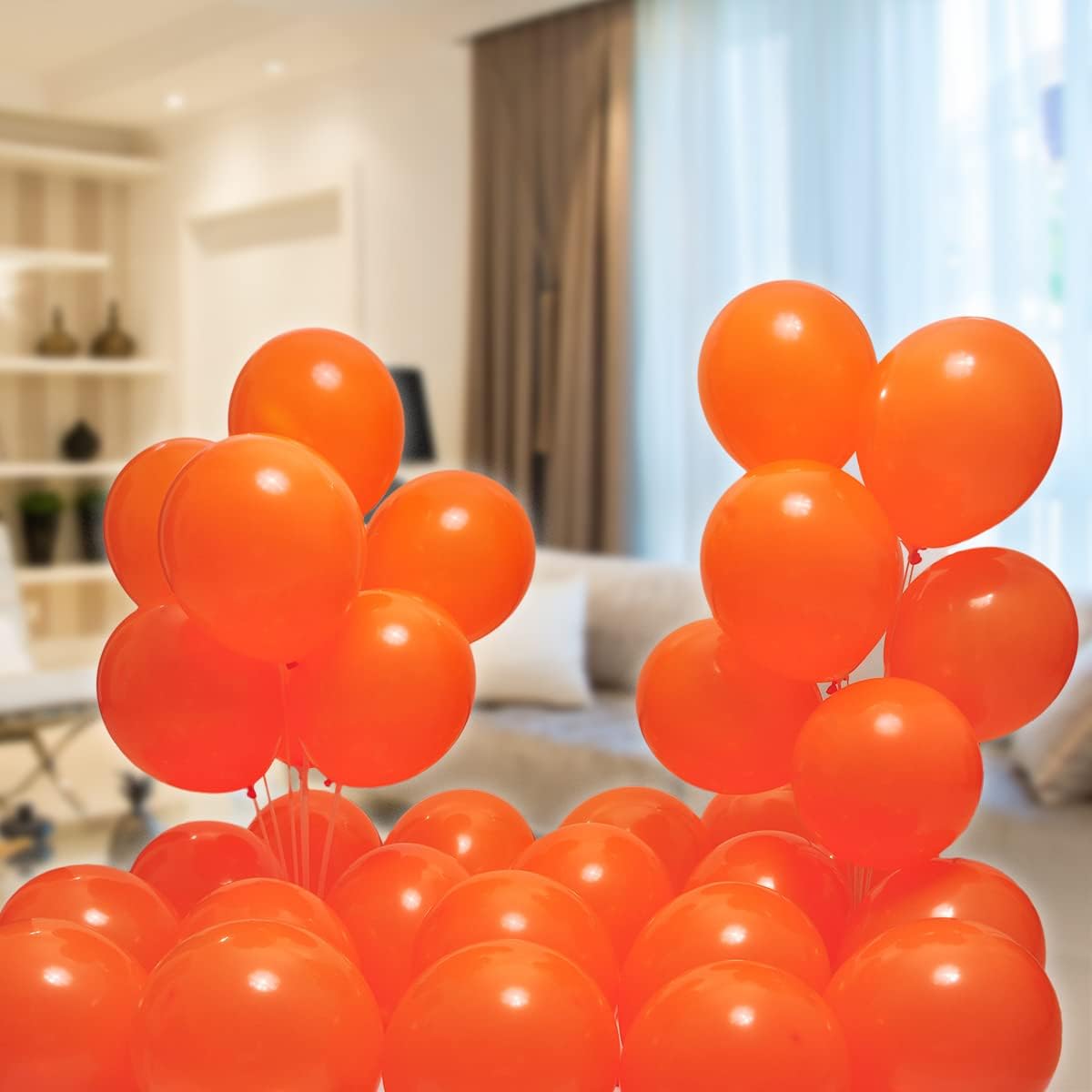 300 Pack Orange Balloons 12 inch Orange Latex Party Balloon Bulk for Various Party Events