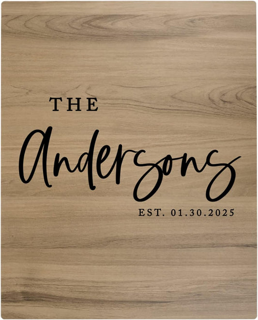 Andaz Press Large Wooden Welcome Sign for Wedding Rustic Welcome Sign 16" x 20" Custom Last Name &