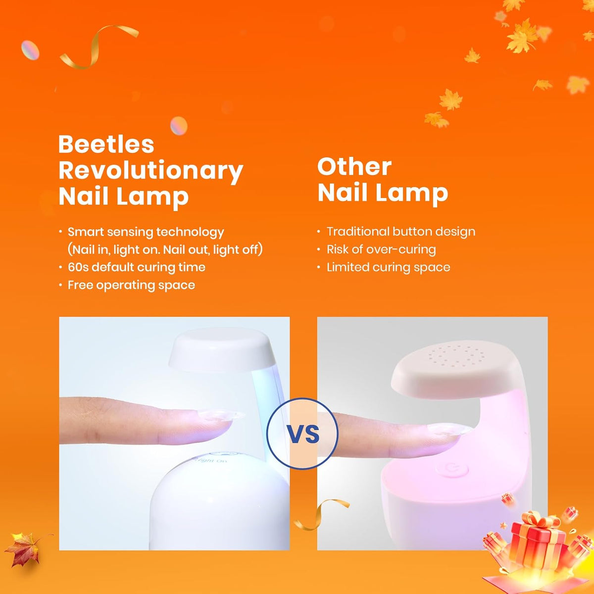Beetles Gel Nail Kit, Short Almond Nail Tips Easy Extension Set 240 Pcs Pre Shaped Clear Full Cover