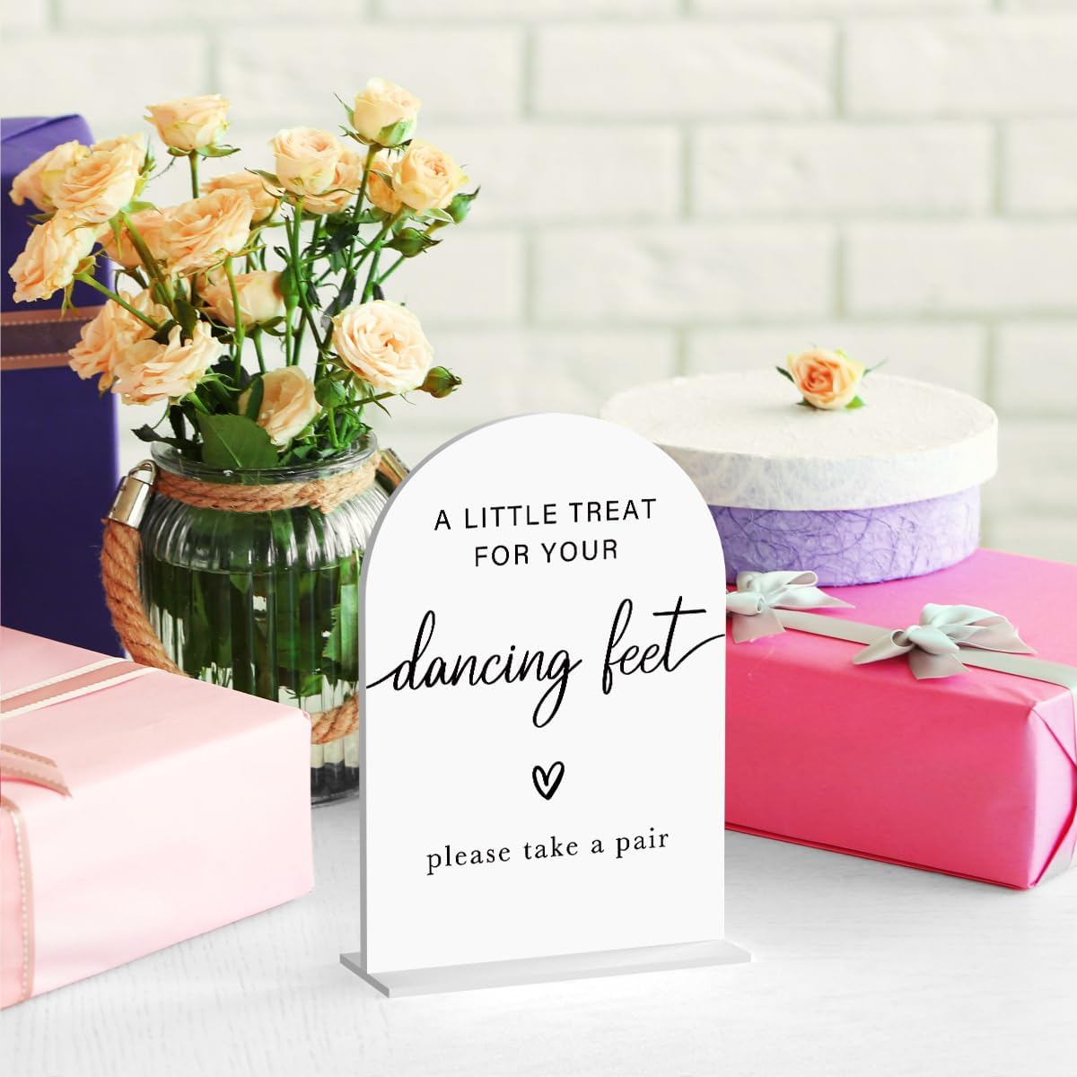 Acrylic Wedding Sign Wedding Signs for Ceremony A Little Treat for Your Dancing Feet Sign for