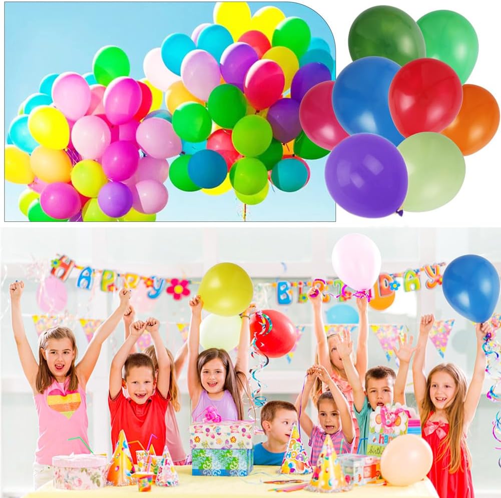 400 Pack Rainbow Balloons 12 Inch Assorted Colors Latex Multicolor Balloon 12 Kinds Colorful Bulk