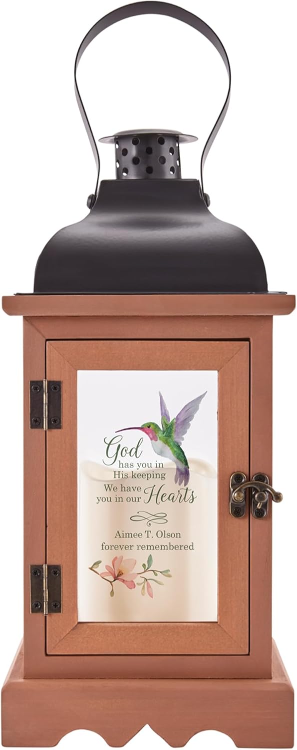 Let's Make Memories Personalized Memorial Lantern - Sympathy - Condolences - in Memory - LED Candle