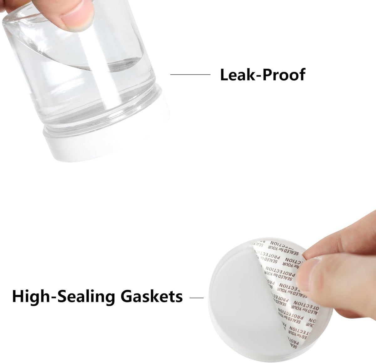 84PCS 4oz/125ml Plastic Jars with Screw On White Lids Seal Stickers Bottle Lid,Clear Container for