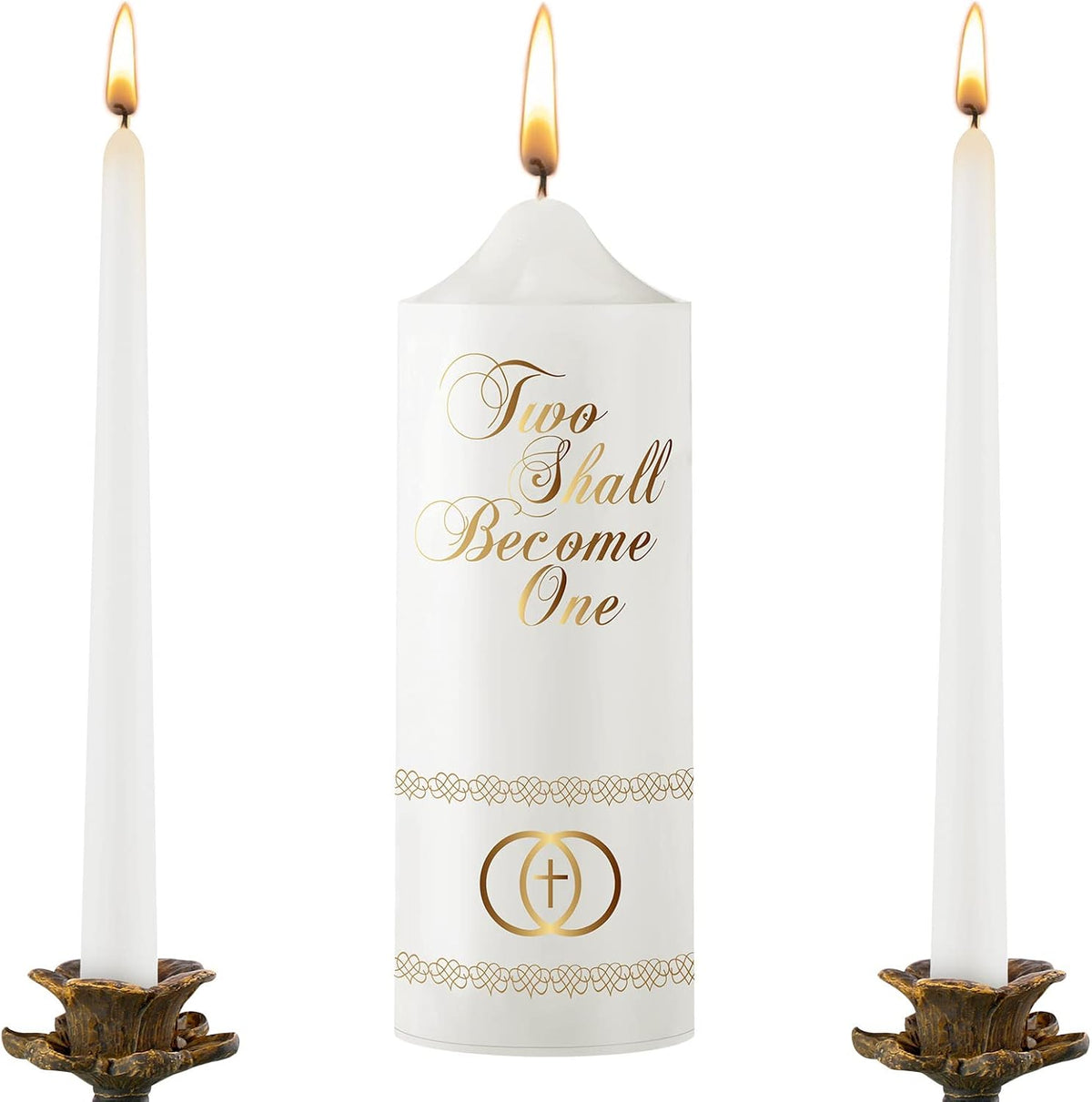 Frienda Unity Candles for Wedding Ceremony Set Wedding Unity Taper Candles Catholic Religious