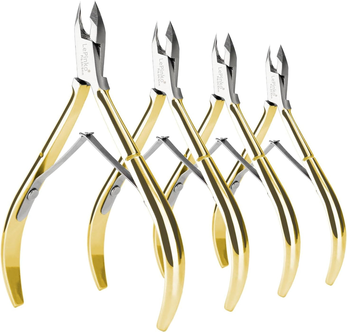 LePinko 4 Packs Upgraded Cuticle Trimmer kit, Sharp Dead Skin Clipper, Labor-Saving Cuticula