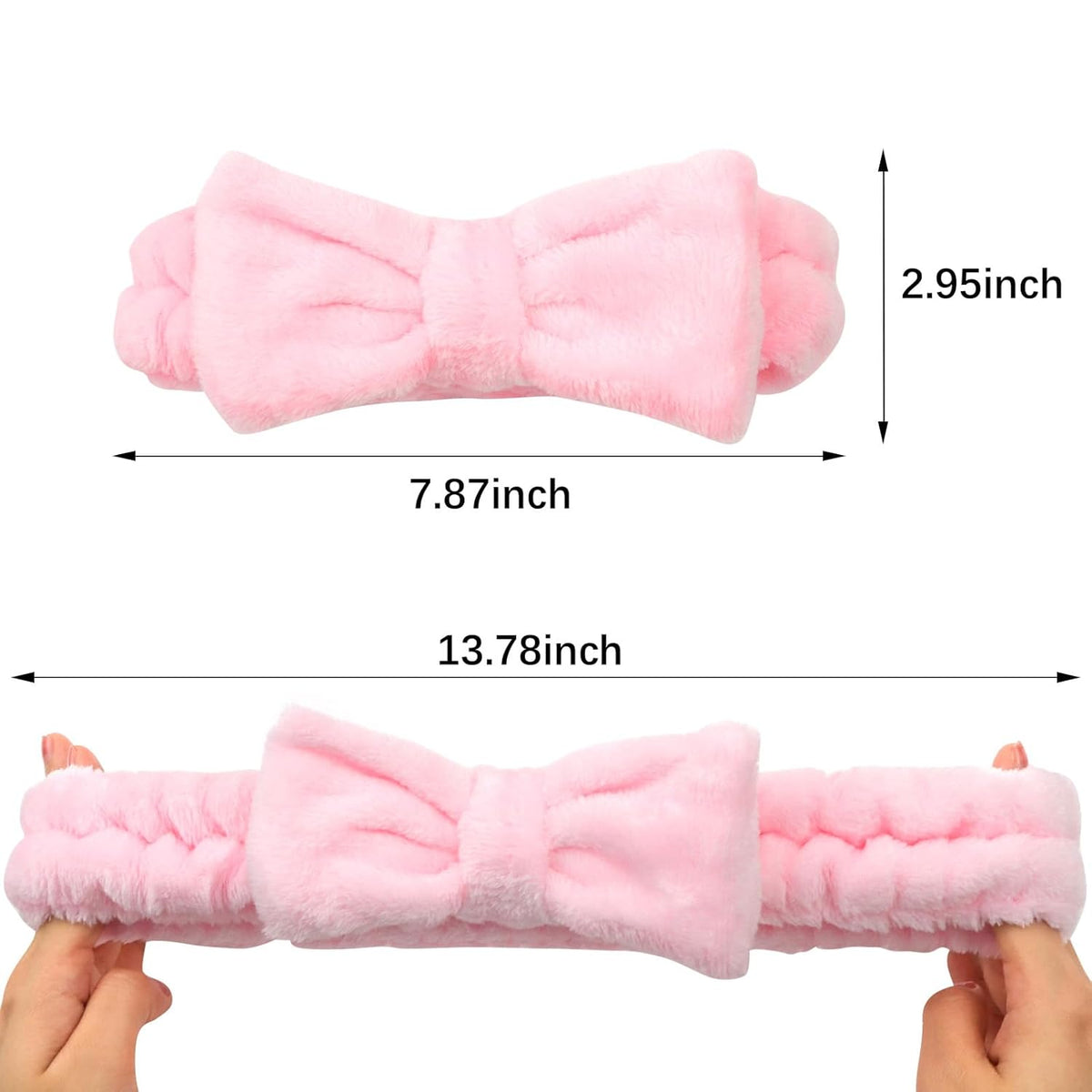 Semato 8 Pcs Pink Spa Headband for Washing Face and Makeup Bridesmaid Proposal Gifts for Women