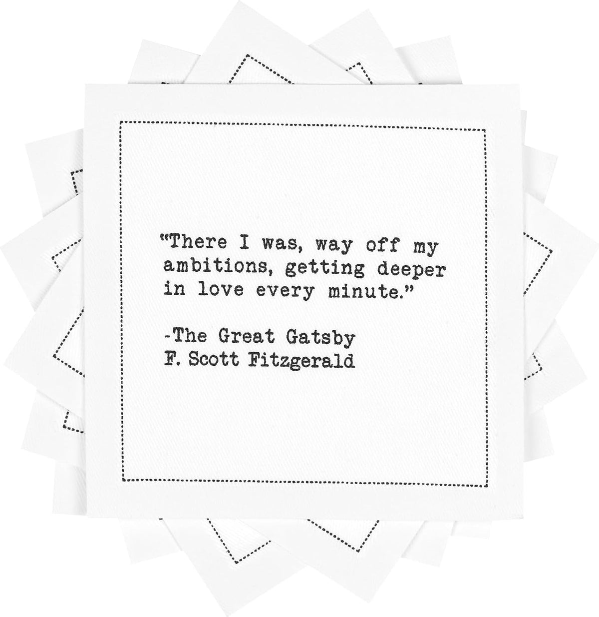 Five Star Napkins Love Quotes, White Cotton Cocktail Napkins, Beverage Napkins, Bar Napkins, Cloth
