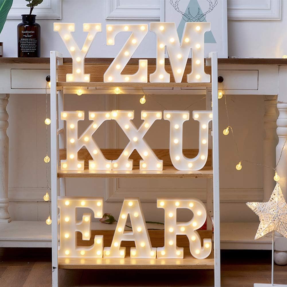 MUMUXI Marquee Light Up Letters | Large Light Up Numbers | Battery Powered and Bright with Every